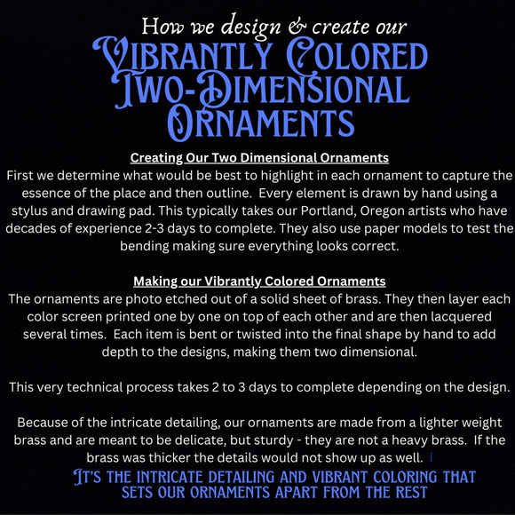 Texas State Bird Flower Ornament Colored Brass Bluebonnets Mockingbird - Picture 2 of 6